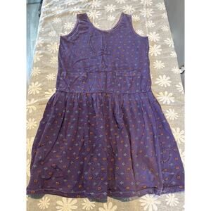 S. Roberts 100% Cotton Dress Women’s Large Vintage Purple Sleeveless Long